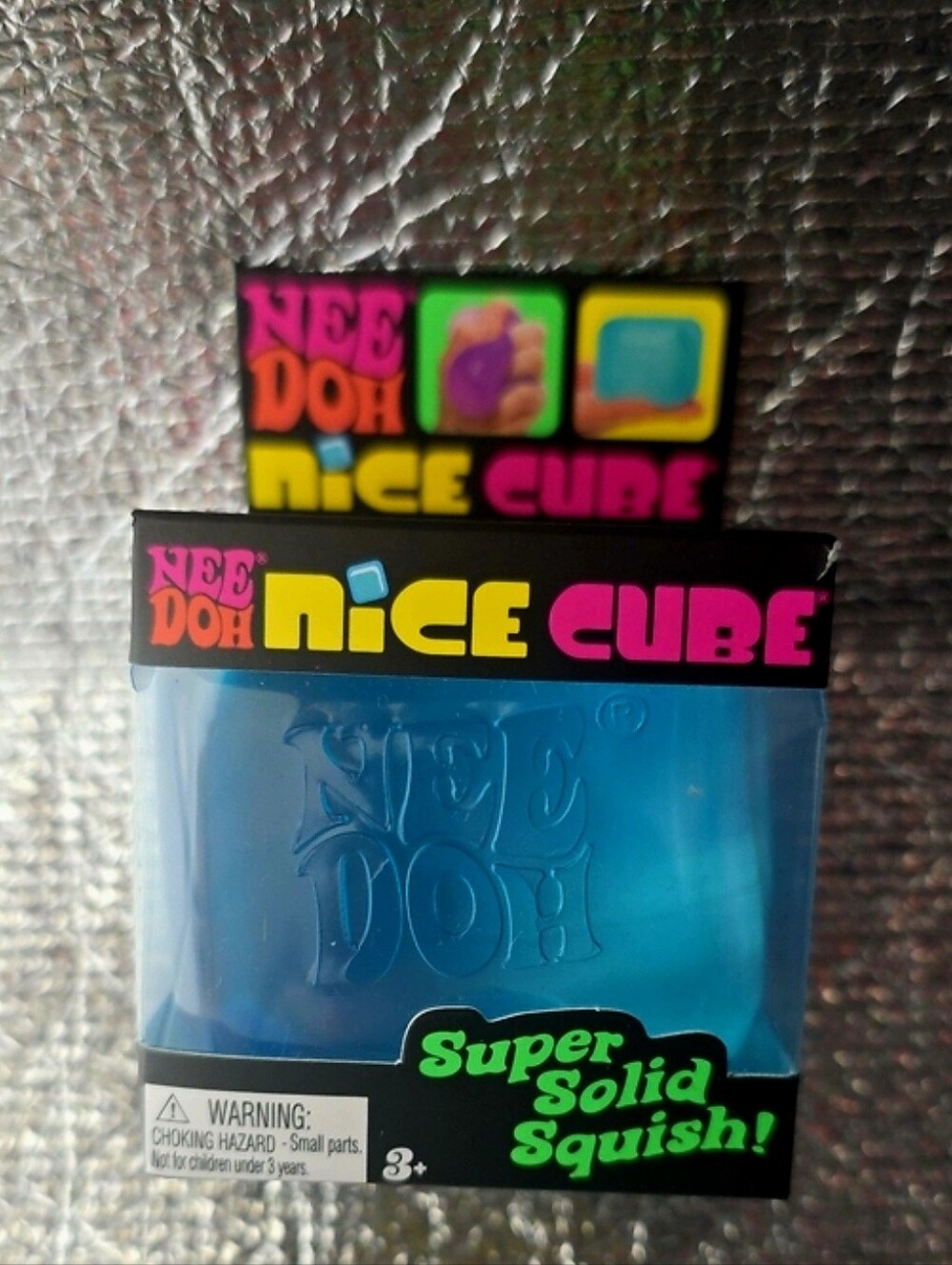 Nee Doh Nice Cube Blue Super Solid Squish